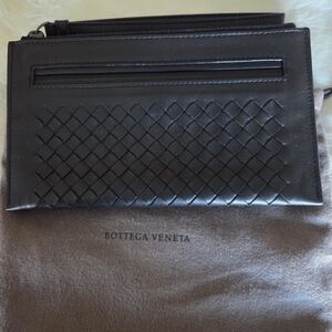 Bottega Veneta Black Intrecciato wristlet